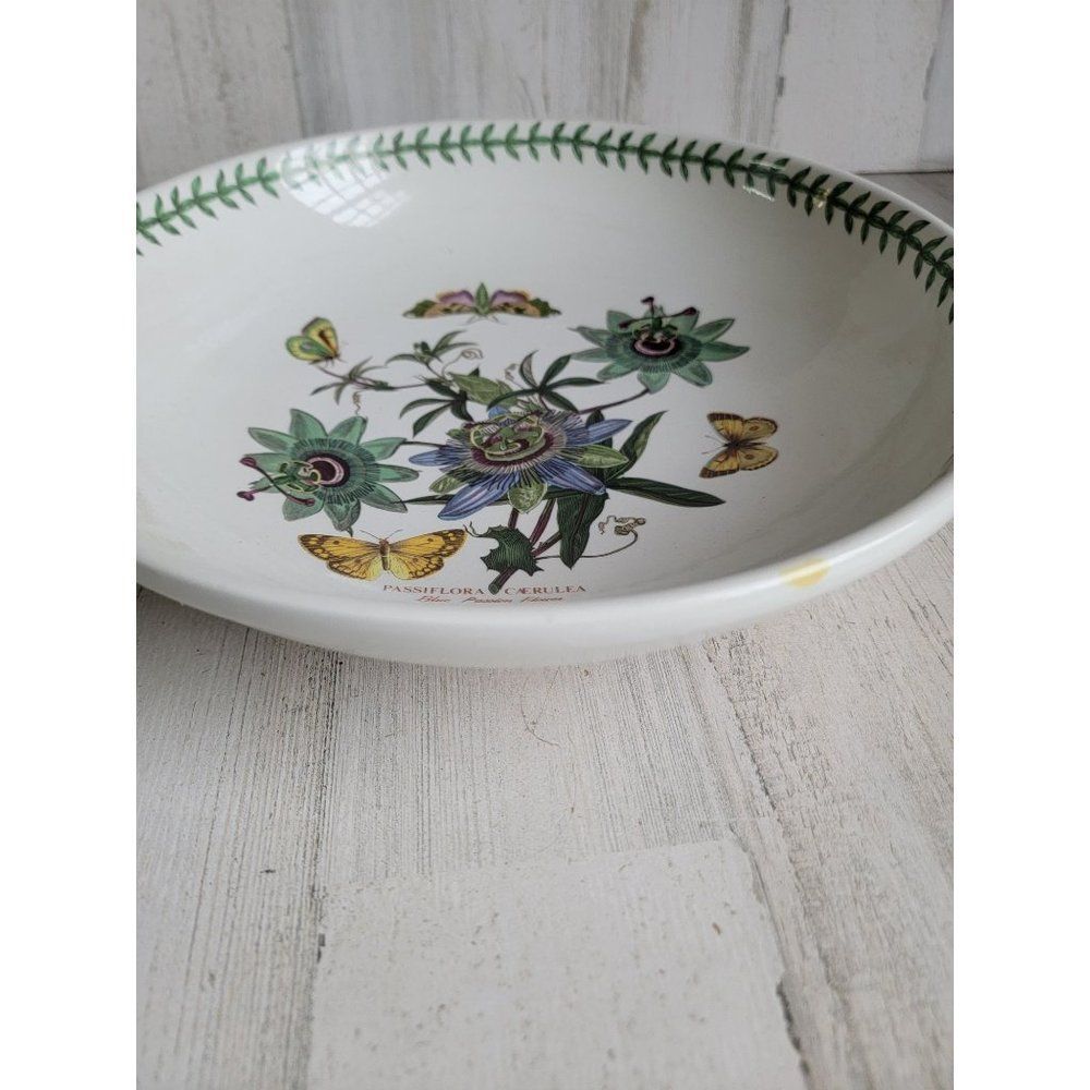 Large Botanic Gardens Blue Passion‎ Flower ceramic serving dish Portmeirion - Picture 4 of 8